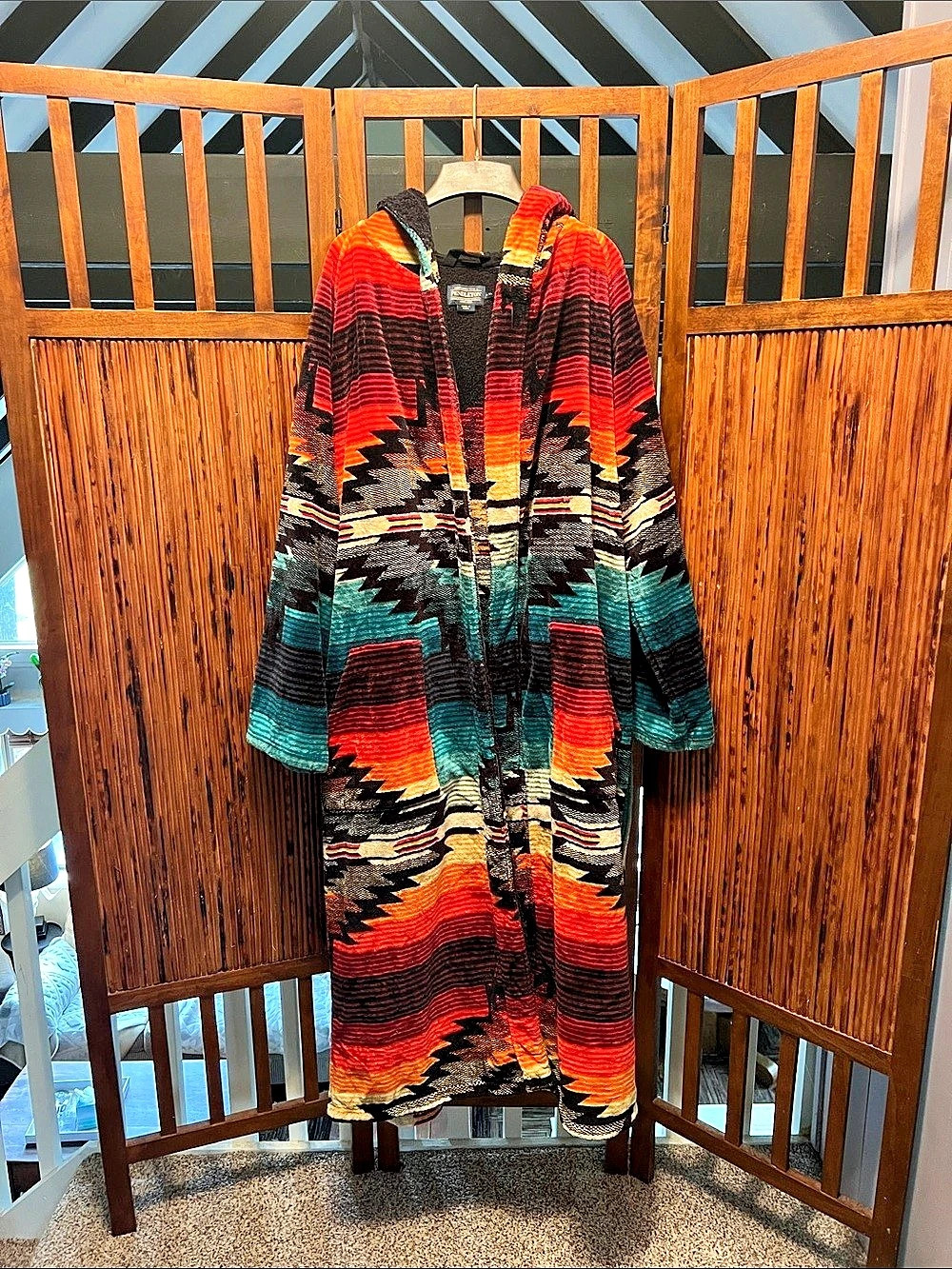 Pendleton Terry Geometric Hooded Robe  L-XL Like New